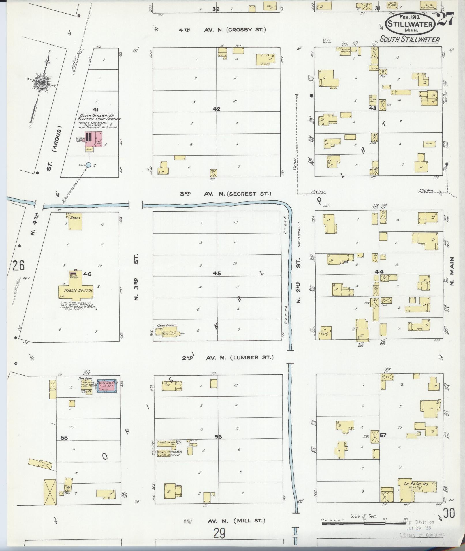 Sanborn Fire Insurance Map from Stillwater, Washington County, Minnesota (1910), Sheet #0027 - Complete Map Set gallery image, historic Sanborn map, vintage wall art, Minnesota Minnesota