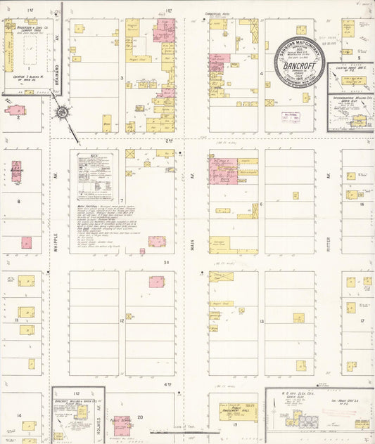 Sanborn Fire Insurance Map from Bancroft, Caribou County, Idaho (1915), Sheet #0001 - Historic Sanborn Fire Insurance Map Print, vintage old map wall art, antique decor, genealogy gift, Idaho Idaho map