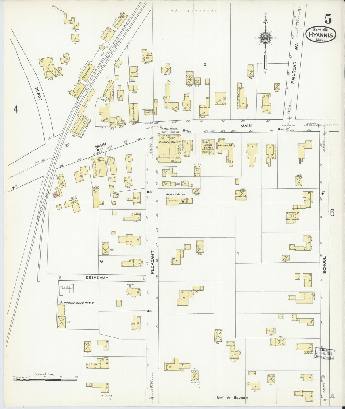 Barnstable Insurance Sanborn Fire Insurance Map from Hyannis, Barnstable County ...