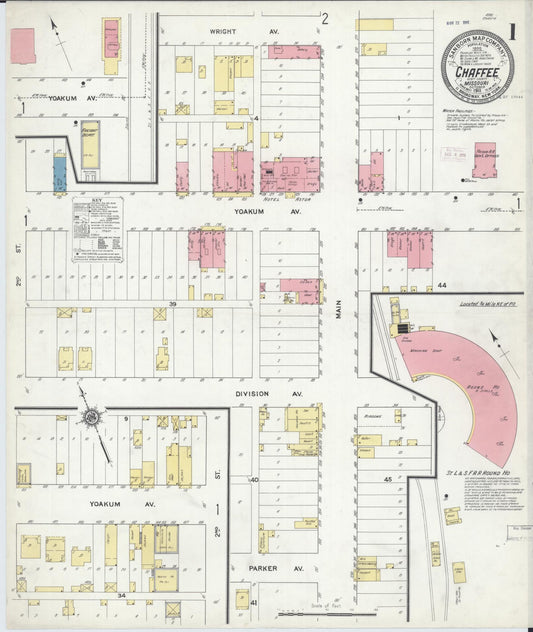 Sanborn Fire Insurance Map from Chaffee, Scott County, Missouri (1911), Sheet #0001 - Complete Map Set gallery image, historic Sanborn map, vintage wall art, Missouri Missouri