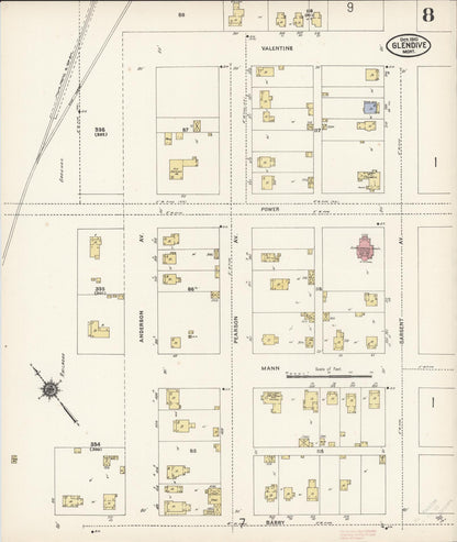 Sanborn Fire Insurance Map from Glendive, Dawson County, Montana (1910), Sheet #0008 - Complete Map Set gallery image, historic Sanborn map, vintage wall art, Montana Montana