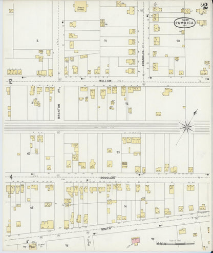 Sanborn Fire Insurance Map from Jamaica, Queens County, New York (1897), Sheet #0002 - Complete Map Set gallery image, historic Sanborn map, vintage wall art, New York New York
