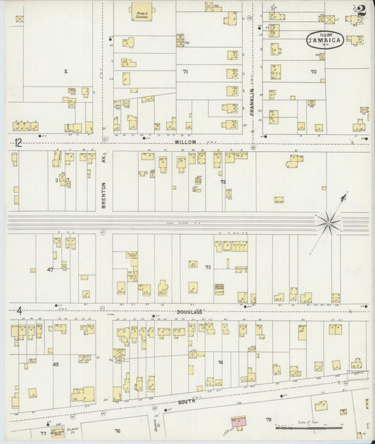 Sanborn Fire Insurance Map from Jamaica, Queens County, New York (1897), Sheet #0002 - Complete Map Set gallery image, historic Sanborn map, vintage wall art, New York New York