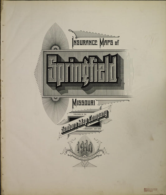 Sanborn Fire Insurance Map from Springfield, Greene County, Missouri. (1910) – Historic Sanborn Fire Insurance Map Print