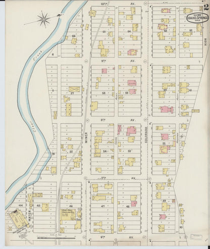 Sanborn Fire Insurance Map from Idaho Springs, Clear Creek County, Colorado (1895), Sheet #0002 - Complete Map Set gallery image, historic Sanborn map, vintage wall art, Idaho Idaho