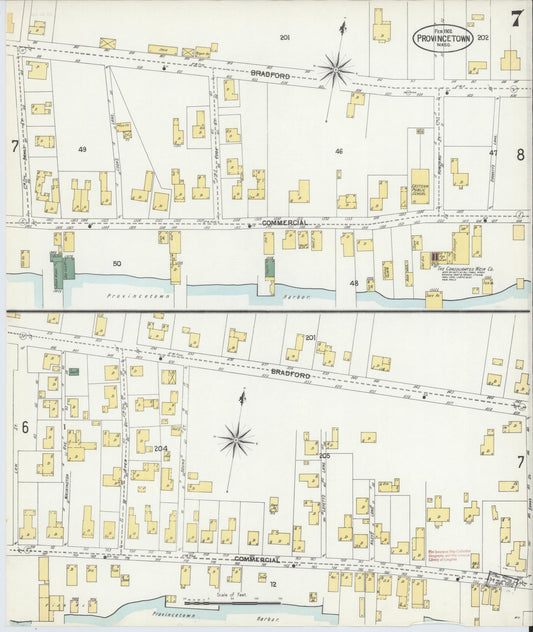 Sanborn Fire Insurance Map from Provincetown, Barnstable County, Massachusetts (1902), Sheet #0007 - Historic Sanborn Fire Insurance Map Print, vintage old map wall art, antique decor, genealogy gift, Massachusetts Massachusetts map