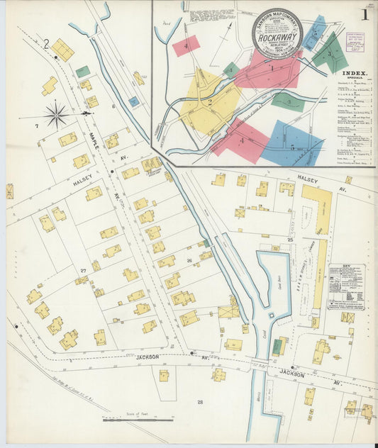 Sanborn Fire Insurance Map from Rockaway, Morris County, New Jersey. (1904) – Historic Sanborn Fire Insurance Map Print
