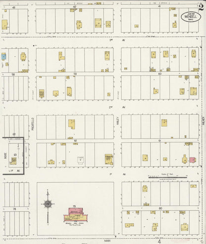 Sanborn Fire Insurance Map from Wendell, Gooding County, Idaho (1921), Sheet #0002 - Complete Map Set gallery image, historic Sanborn map, vintage wall art, Idaho Idaho