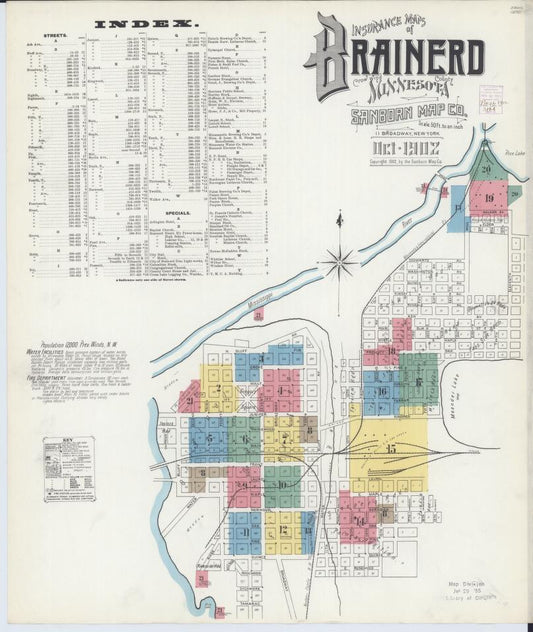 Sanborn Fire Insurance Map from Brainerd, Crow Wing County, Minnesota. (1902) – Map View