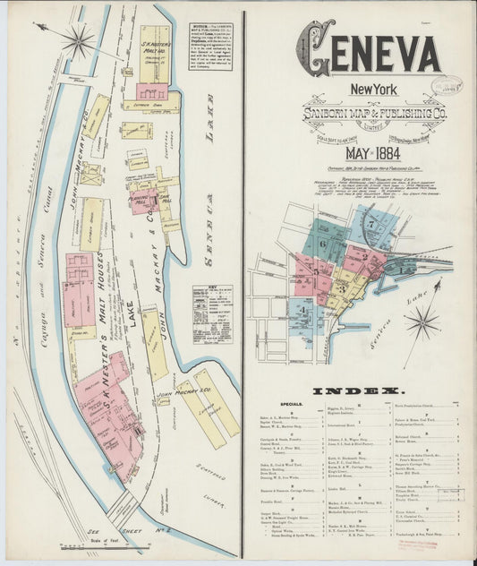 Sanborn Fire Insurance Map from Geneva, Ontario County, New York. (1884) – Historic Sanborn Fire Insurance Map Print