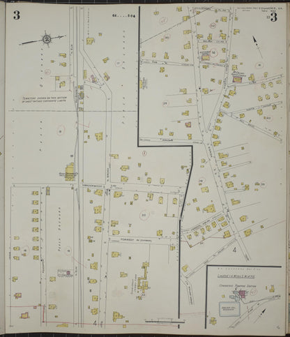 Sanborn Fire Insurance Map from Commerce, Jackson County, Georgia (1943), Sheet #0003 - Complete Map Set gallery image, historic Sanborn map, vintage wall art, Georgia Georgia