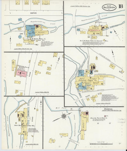 Sanborn Fire Insurance Map from Ballston Spa, Saratoga County, New York (1911), Sheet #0018 - Complete Map Set gallery image, historic Sanborn map, vintage wall art, New York New York