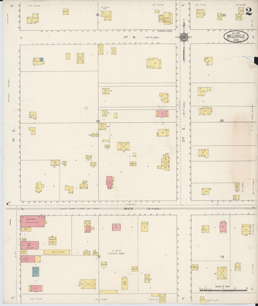 Sanborn Fire Insurance Map from Wellsville, Cache County, Utah (1917), Sheet #0002 - Historic Sanborn Fire Insurance Map Print, vintage old map wall art, antique decor, genealogy gift, Utah Utah map