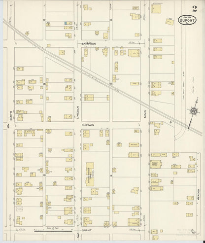 Sanborn Fire Insurance Map from Dupont, Luzerne County, Pennsylvania (1914), Sheet #0002 - Historic Sanborn Fire Insurance Map Print, vintage old map wall art, antique decor, genealogy gift, Pennsylvania Pennsylvania map