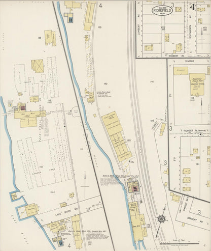 Sanborn Fire Insurance Map from Ridgefield, Clark County, Washington (1920), Sheet #0005 - Complete Map Set gallery image, historic Sanborn map, vintage wall art, Washington Washington