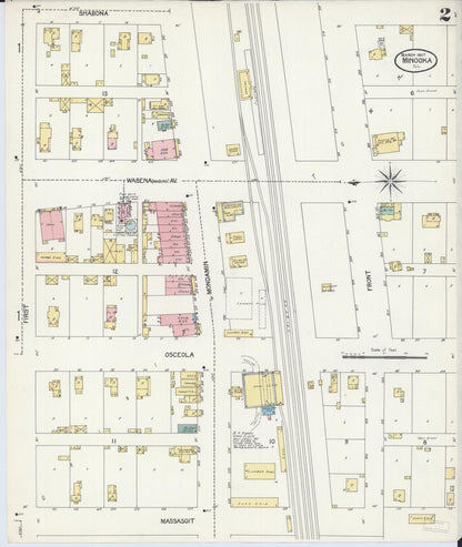Sanborn Fire Insurance Map from Minooka, Grundy County, Illinois (1907), Sheet #0002 - Complete Map Set gallery image, historic Sanborn map, vintage wall art, Illinois Illinois