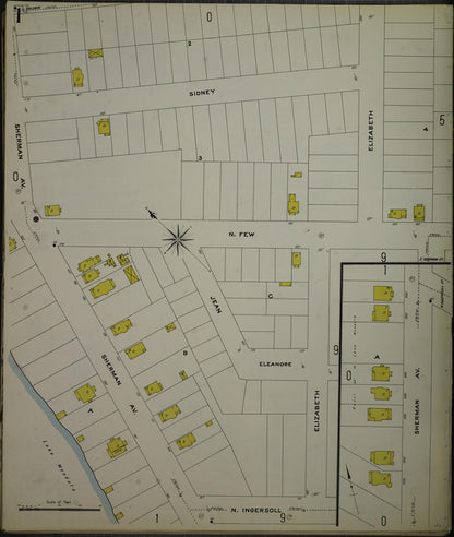 Sanborn Fire Insurance Map from Madison, Dane County, Wisconsin (1908), Sheet #0001 - Historic Sanborn Fire Insurance Map Print, vintage old map wall art, antique decor, genealogy gift, Wisconsin Wisconsin map
