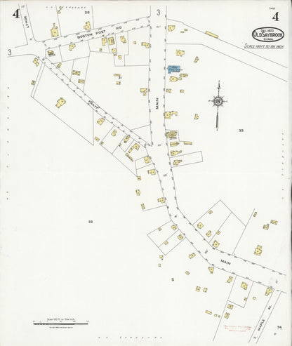 Sanborn Fire Insurance Map from Old Saybrook, Middlesex County, Connecticut (1923), Sheet #0004 - Complete Map Set gallery image, historic Sanborn map, vintage wall art, Connecticut Connecticut