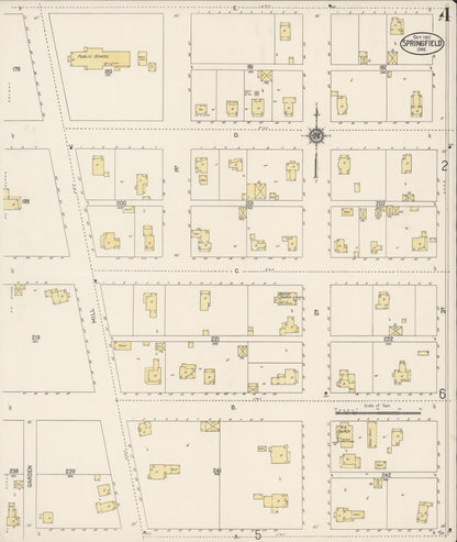 Sanborn Fire Insurance Map from Springfield, Lane County, Oregon (1912), Sheet #0004 - Complete Map Set gallery image, historic Sanborn map, vintage wall art, Oregon Oregon