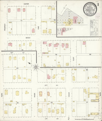 Sanborn Fire Insurance Map from Forsyth, Rosebud County, Montana (1903), Sheet #0001 - Complete Map Set gallery image, historic Sanborn map, vintage wall art, Montana Montana