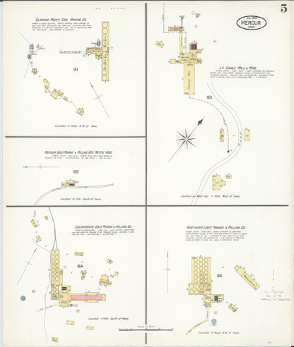 Sanborn Fire Insurance Map from Mercur, Toele County, Utah (1903), Sheet #0005 - Complete Map Set gallery image, historic Sanborn map, vintage wall art, Utah Utah
