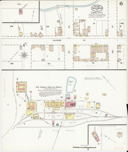 Sanborn Fire Insurance Map from Socorro, Socorro County, New Mexico (1898), Sheet #0006 - Complete Map Set gallery image, historic Sanborn map, vintage wall art, New Mexico New Mexico