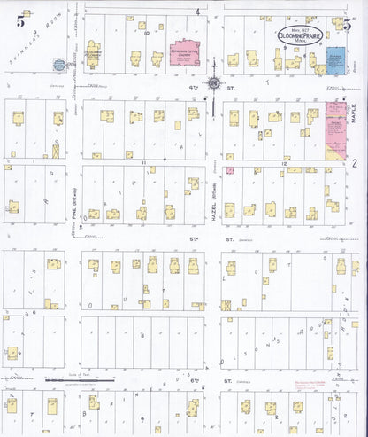 Sanborn Fire Insurance Map from Blooming Prairie, Steele County, Minnesota (1927), Sheet #0005 - Complete Map Set gallery image, historic Sanborn map, vintage wall art, Minnesota Minnesota