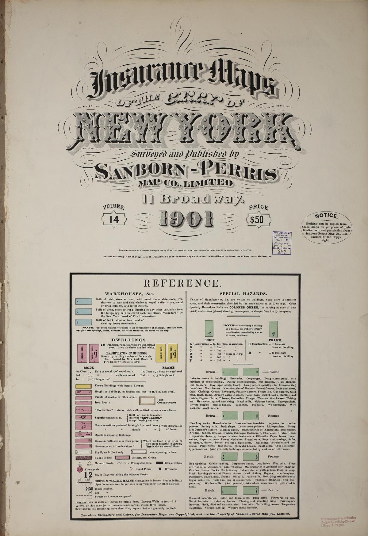 Sanborn Fire Insurance Map from New York, Bronx, Manhattan, New York (1901), Sheet #0001 - Historic Sanborn Fire Insurance Map Print, vintage old map wall art, antique decor, genealogy gift, New York New York map