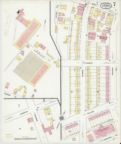 Sanborn Fire Insurance Map from Cohoes, Albany County, New York (1910), Sheet #0007 - Complete Map Set gallery image, historic Sanborn map, vintage wall art, New York New York