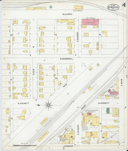 Sanborn Fire Insurance Map from Streator, La Salle County, Illinois (1901), Sheet #0004 - Complete Map Set gallery image, historic Sanborn map, vintage wall art, Illinois Illinois