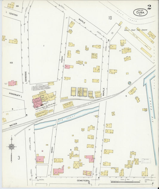 Sanborn Fire Insurance Map from Cuba, Allegany County, New York (1912), Sheet #0002 - Historic Sanborn Fire Insurance Map Print, vintage old map wall art, antique decor, genealogy gift, New York New York map