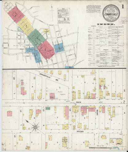 Sanborn Fire Insurance Map from Edwardsville, Madison County, Illinois (1902), Sheet #0001 - Complete Map Set gallery image, historic Sanborn map, vintage wall art, Illinois Illinois