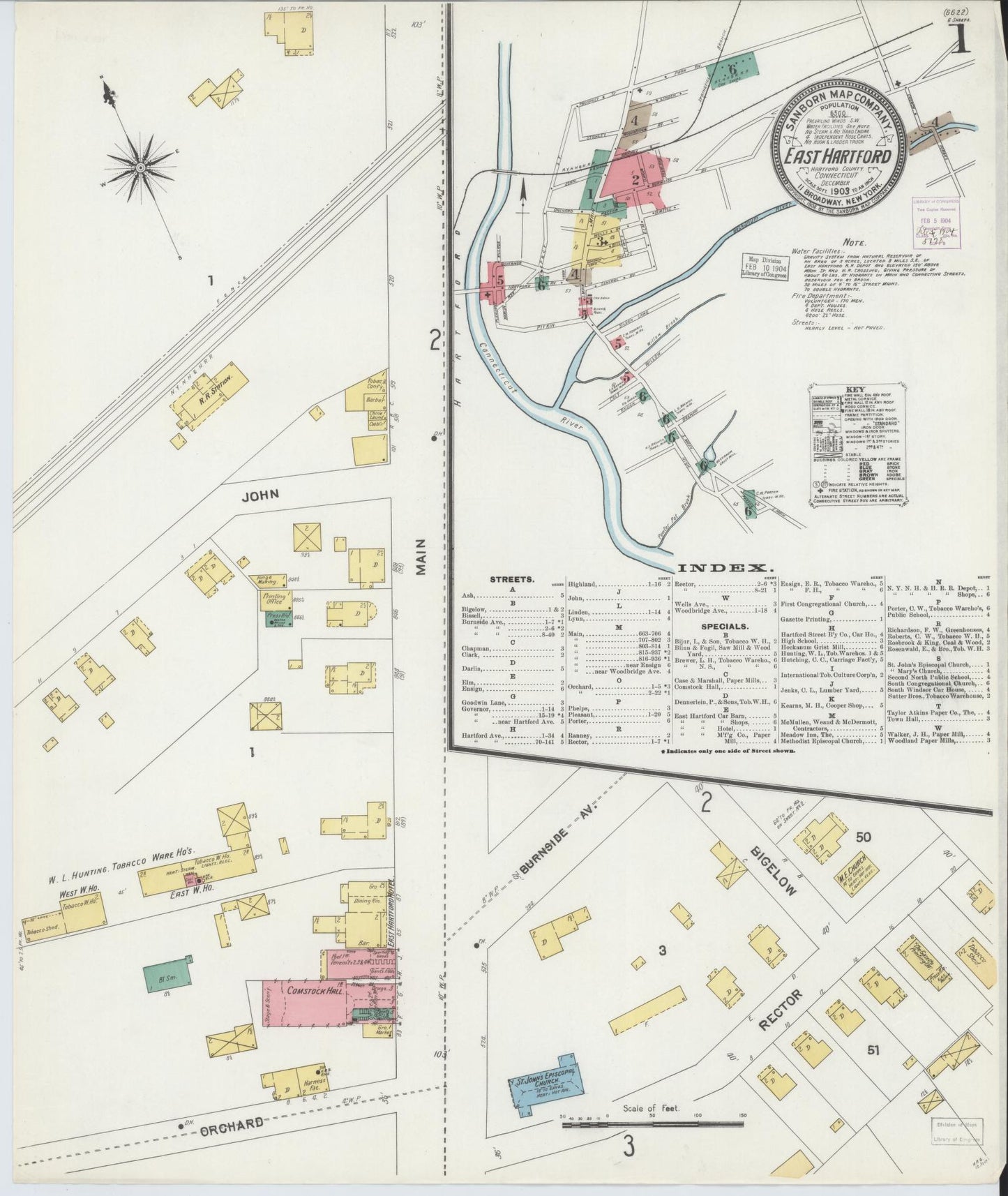 Sanborn Fire Insurance Map from East Hartford, Hartford County, Connecticut (1903), Sheet #0001 - Complete Map Set gallery image, historic Sanborn map, vintage wall art, Connecticut Connecticut