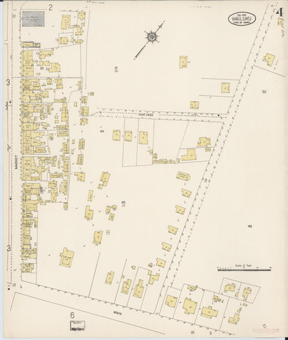 Sanborn Fire Insurance Map from Wailuku, Maui County, Hawaii (1914), Sheet #0004 - Historic Sanborn Fire Insurance Map Print, vintage old map wall art, antique decor, genealogy gift, Hawaii Hawaii map