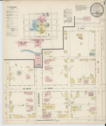 Sanborn Fire Insurance Map from New Philadelphia, Tuscarawas County, Ohio (1887), Sheet #0001 - Historic Sanborn Fire Insurance Map Print, vintage old map wall art, antique decor, genealogy gift, Ohio Ohio map