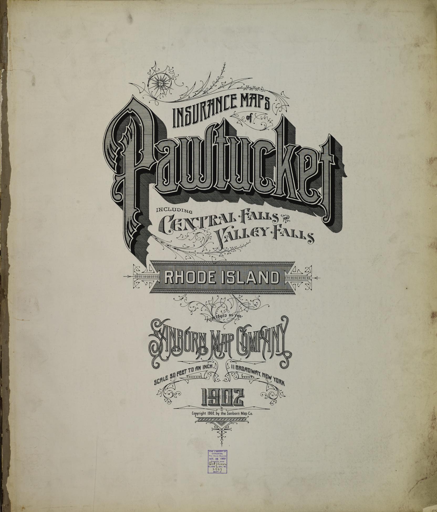 Sanborn Fire Insurance Map from Pawtucket, Providence County, Rhode Island. (1902) – Historic Sanborn Fire Insurance Map Print