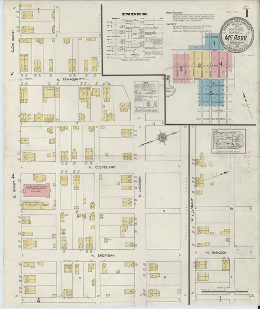 Sanborn Fire Insurance Map from McAdoo, Schuylkill County, Pennsylvania (1912), Sheet #0001 - Historic Sanborn Fire Insurance Map Print, vintage old map wall art, antique decor, genealogy gift, Pennsylvania Pennsylvania map