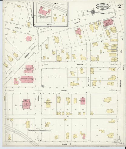 Sanborn Fire Insurance Map from Monroeville, Huron County, Ohio (1911), Sheet #0002 - Complete Map Set gallery image, historic Sanborn map, vintage wall art, Ohio Ohio