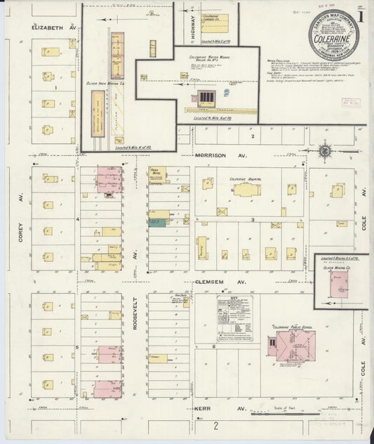 Sanborn Fire Insurance Map from Coleraine, Itasca County, Minnesota. (1909) – Map View