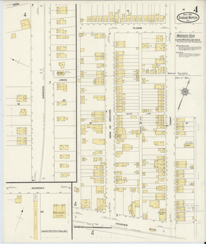 Sanborn Fire Insurance Map from Sugar Notch, Luzerne County, Pennsylvania (1911), Sheet #0004 - Historic Sanborn Fire Insurance Map Print, vintage old map wall art, antique decor, genealogy gift, Pennsylvania Pennsylvania map