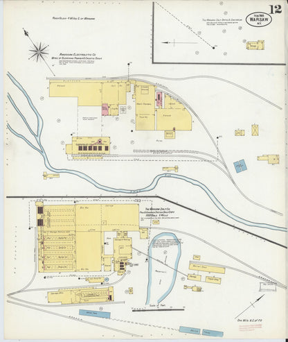 Sanborn Fire Insurance Map from Warsaw, Wyoming County, New York (1903), Sheet #0012 - Complete Map Set gallery image, historic Sanborn map, vintage wall art, Warsaw Wyoming