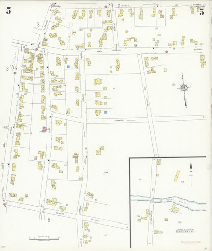 Sanborn Fire Insurance Map from Dexter, Penobscot County, Maine (1935), Sheet #0005 - Complete Map Set gallery image, historic Sanborn map, vintage wall art, Maine Maine