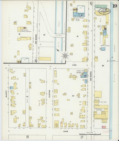 Sanborn Fire Insurance Map from Lockport, Niagara County, New York (1898), Sheet #0019 - Complete Map Set gallery image, historic Sanborn map, vintage wall art, New York New York