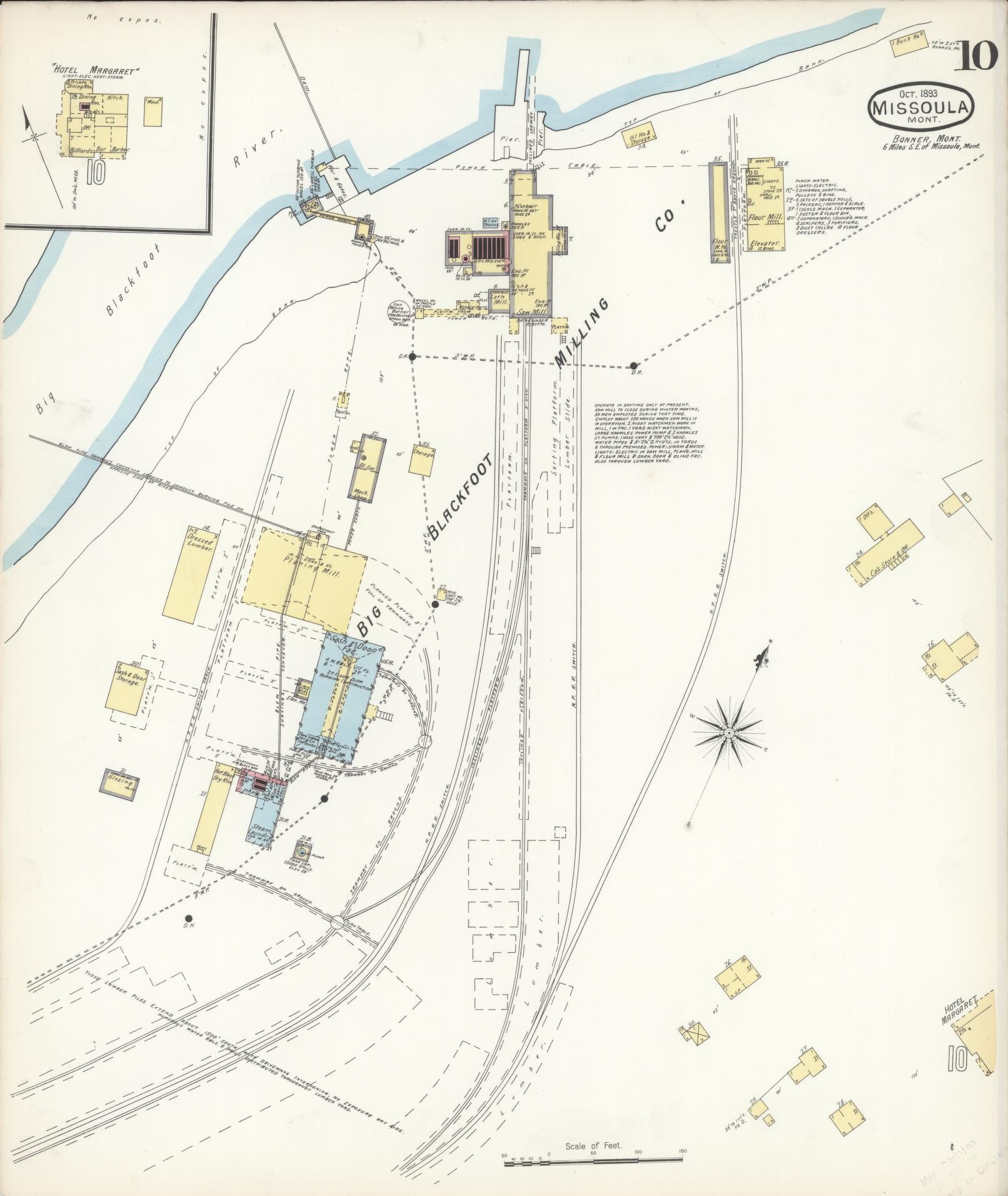 Sanborn Fire Insurance Map from Missoula, Missoula County, Montana (1893), Sheet #0010 - Complete Map Set gallery image, historic Sanborn map, vintage wall art, Montana Montana