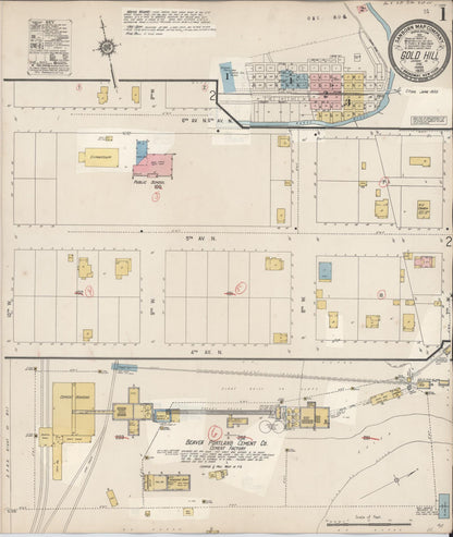 Sanborn Fire Insurance Map from Gold Hill, Jackson County, Oregon (1930), Sheet #0001 - Complete Map Set gallery image, historic Sanborn map, vintage wall art, Oregon Oregon