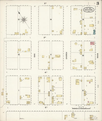 Sanborn Fire Insurance Map from Dayton, Yamhill County, Oregon (1893), Sheet #0003 - Complete Map Set gallery image, historic Sanborn map, vintage wall art, Oregon Oregon