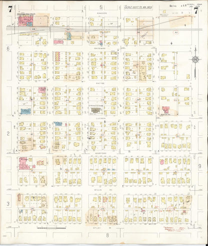 Sanborn Fire Insurance Map from Perry, Dallas County, Iowa (1947), Sheet #0007 - Historic Sanborn Fire Insurance Map Print