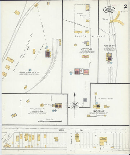 Sanborn Fire Insurance Map from Sparta, Saint Louis County, Minnesota (1906), Sheet #0002 - Complete Map Set gallery image, historic Sanborn map, vintage wall art, Minnesota Minnesota
