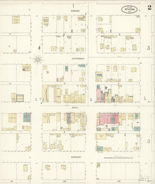 Sanborn Fire Insurance Map from Athena, Umatilla County, Oregon (1900), Sheet #0002 - Historic Sanborn Fire Insurance Map Print, vintage old map wall art, antique decor, genealogy gift, Oregon Oregon map