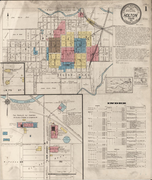 Sanborn Fire Insurance Map from Holton, Jackson County, Kansas. (1922) – Historic Sanborn Fire Insurance Map Print
